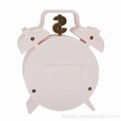 Newest Product Money Bank Clock/Twin Bell Alarm Clock, 2-in-1 Multi-function